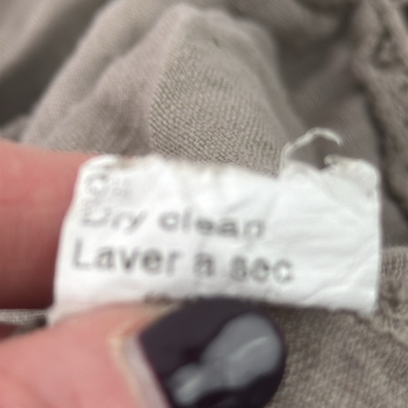 Lungo L'ArnoSand Coloured Linen Dress Made in Italy - Picture 6 of 9